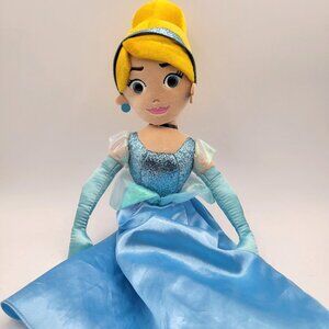 Disney Princess TY Sparkle CINDERELLA 15" Plush Doll Satin Dress